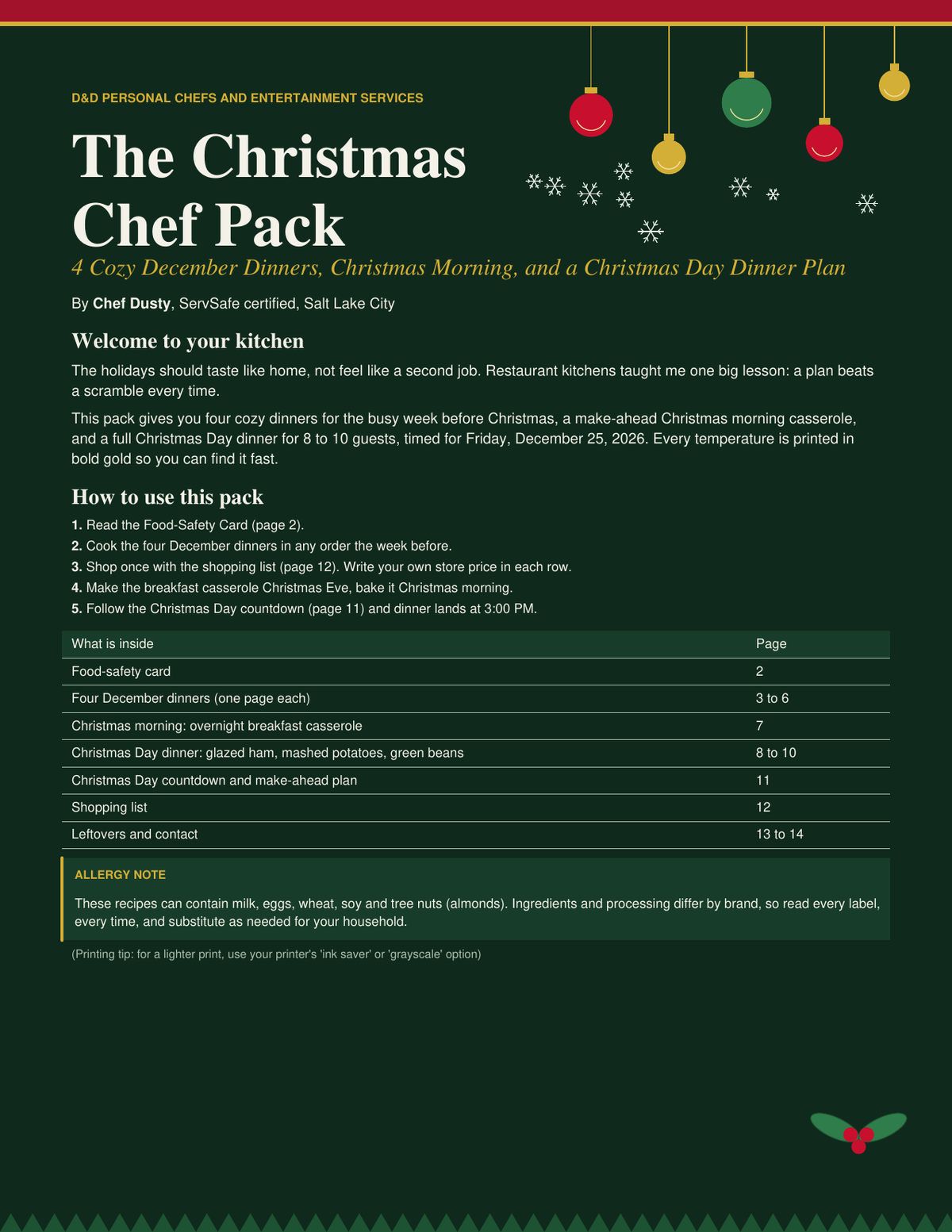The Christmas Chef Pack cover