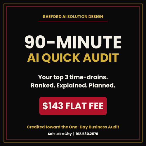 90-Minute AI Quick Audit, $143 flat fee